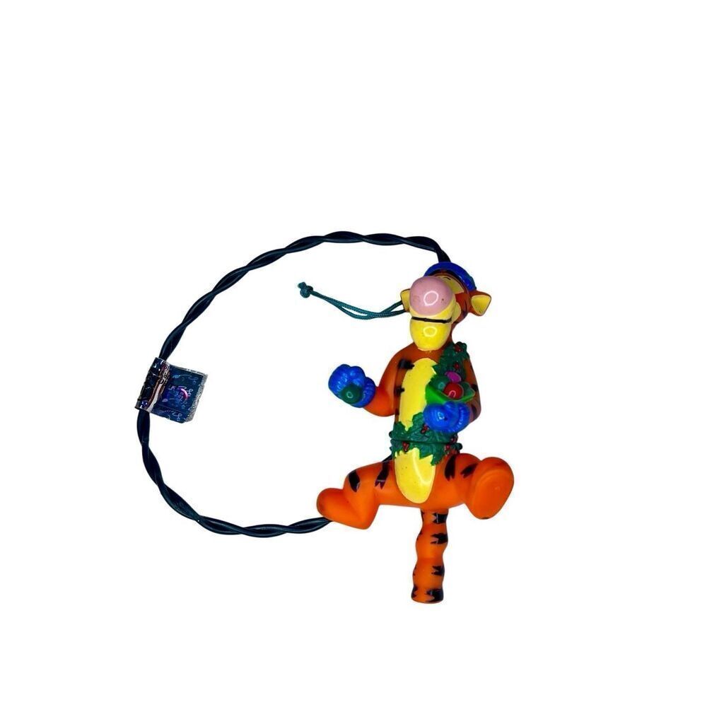 Tigger Christmas Ornament Lights Up Spins Winnie the Pooh Plastic Disney Tiger